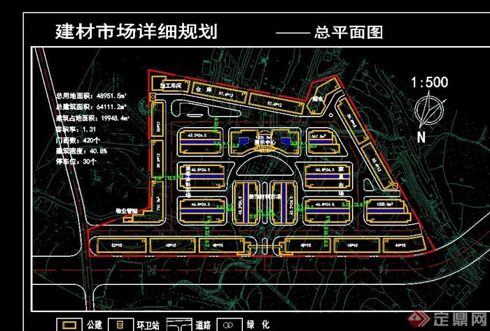 某建材市场规划cad平面图[原创]